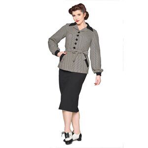 NEW collectif houndstooth jacket plus size xl extra large